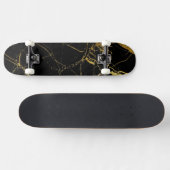 Sharp Black and Gold Marmor Skateboard (Horizontal)