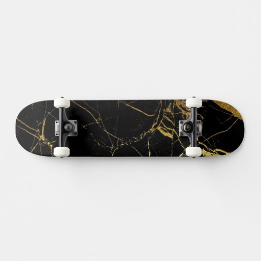 Sharp Black and Gold Marmor Skateboard (Horizontal)
