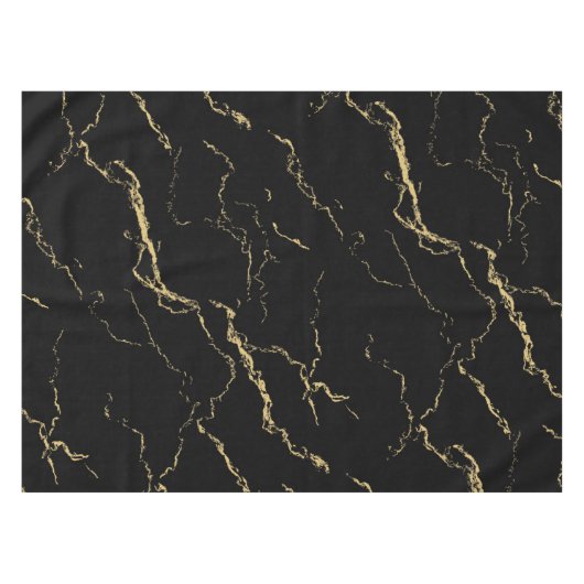 Sharp Black and Gold Marmor Tischdecke (Vorderseite (Horizontal))