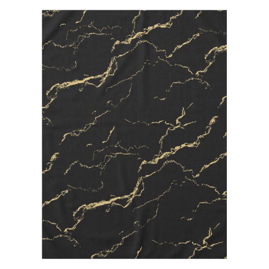 Sharp Black and Gold Marmor Tischdecke (Vorderseite)