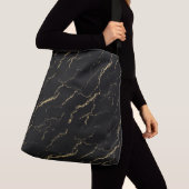 Sharp Black and Gold Marmor Tragetaschen Mit Langen Trägern (Von Nahem)