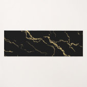 Sharp Black and Gold Marmor Yogamatte (Vorderseite (Horizontal))