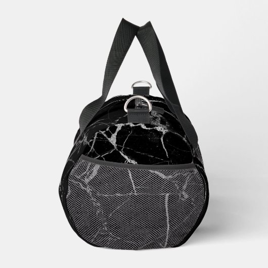 Sharp Black und Silver Marble Duffle Bag (Rechts)
