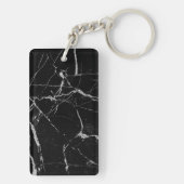 Sharp Black und Silver Marble Schlüsselanhänger (Rückseite)