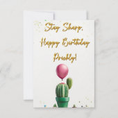 Sharp bleibe, Happy Birthday Prickly Card Einladung (Vorderseite)