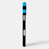 Sharp Blue Black Minimalistisch Strip, Name, Einfa Case-Mate iPhone Hülle (Rückseite / Rechts)