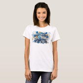 Sharp Blue HAPPY BIRTHDAY 3RD Tragbare Kunst T-Shirt (Vorne ganz)