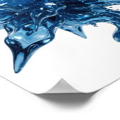 Sharp Blue WATER BALL Grafikdesign Poster (Ecke)