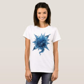 Sharp Blue WATER BALL Grafikdesign T-Shirt (Vorne ganz)