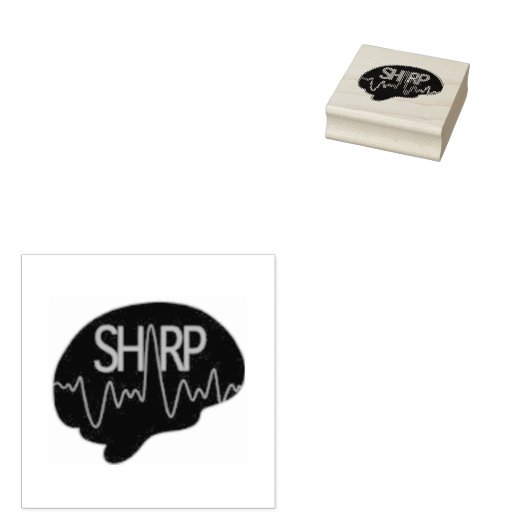 SHARP Brain Briefmarke Gummistempel (Stempel)