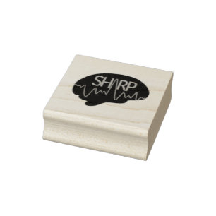SHARP Brain Briefmarke Gummistempel