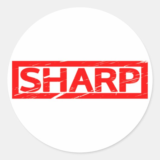 Sharp-Briefmarke Runder Aufkleber (Vorderseite)