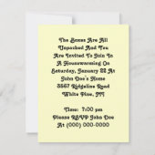 Sharp Dapper Snapper Party Einladung (Rückseite)