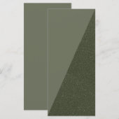 Sharp Diagonal Moss Green Menu Menükarte (Vorne/Hinten)