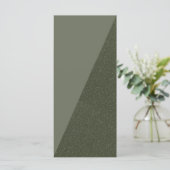 Sharp Diagonal Moss Green Menu Menükarte (Stehend Vorderseite)