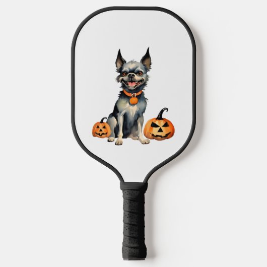 Sharp Dog Guards Halloween Pumpkins Premium Pickleball Schläger (Vorderseite)