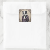 "Sharp Dressed Skunk" Aufkleberbogen Quadratischer Aufkleber (Tasche)
