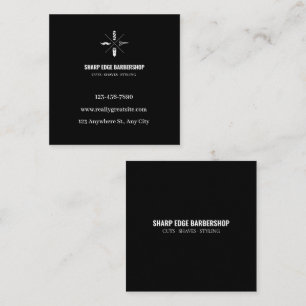 Sharp Edge Barbershop Quadratische Visitenkarte