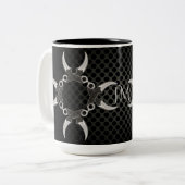 Sharp Edges Mit Monogramm Kurve Blades Zweifarbige Tasse (Vorderseite Links)