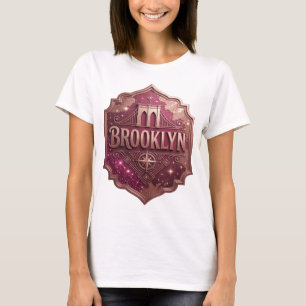 Sharp Gold BROOKLYN Slogan Tee