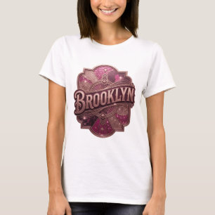 Sharp Gold BROOKLYN Zitat-Shirt T-Shirt