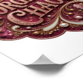 Sharp Gold GORGEOUS CHAOS 3D Text Kunst Poster (Ecke)