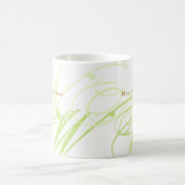 Sharp Green Monogram überdimensionierte Initialen Kaffeetasse (Mittel)