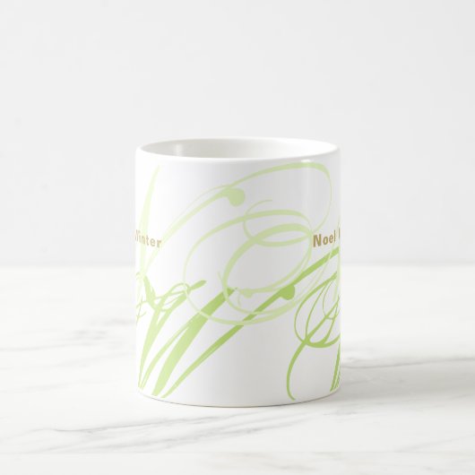 Sharp Green Monogram überdimensionierte Initialen Kaffeetasse (Mittel)
