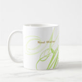 Sharp Green Monogram überdimensionierte Initialen Kaffeetasse (Links)