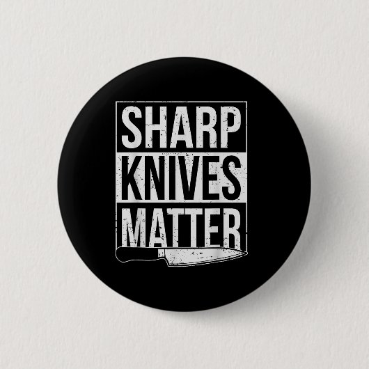 Sharp Knives , Cook Funny Kulinarischer Koch Button (Vorderseite)