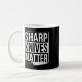 Sharp Knives , Cook Funny Kulinarischer Koch Kaffeetasse (Links)