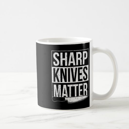 Sharp Knives , Cook Funny Kulinarischer Koch Kaffeetasse (Rechts)