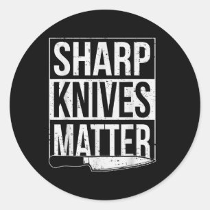 Sharp Knives , Cook Funny Kulinarischer Koch Runder Aufkleber