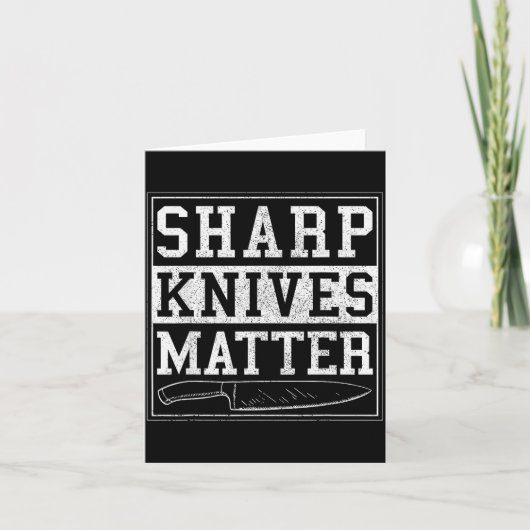 Sharp Knives - Funny Chef Gift Cooking Shirt Karte (Vorderseite)