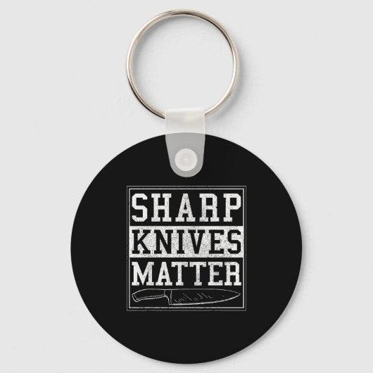 Sharp Knives - Funny Chef Gift Cooking Shirt Schlüsselanhänger (Vorderseite)