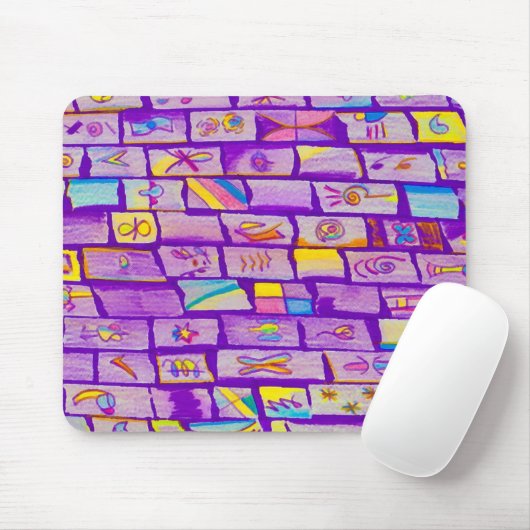 Sharp Lila Bricks Mousepad (Mit Mouse)