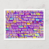 Sharp Lila Bricks Postcard Postkarte (Vorderseite)