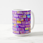 Sharp Lila Bricks Tasse (VorderseiteRechts)