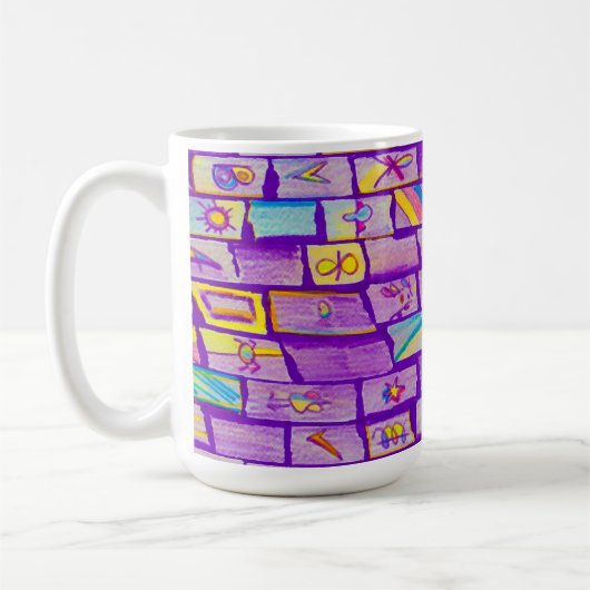 Sharp Lila Bricks Tasse (Links)