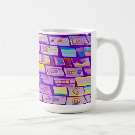 Sharp Lila Bricks Tasse (Rechts)