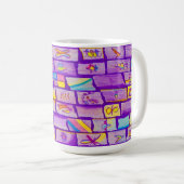 Sharp Lila Bricks Tasse (VorderseiteRechts)