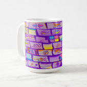 Sharp Lila Bricks Tasse (Vorderseite Links)