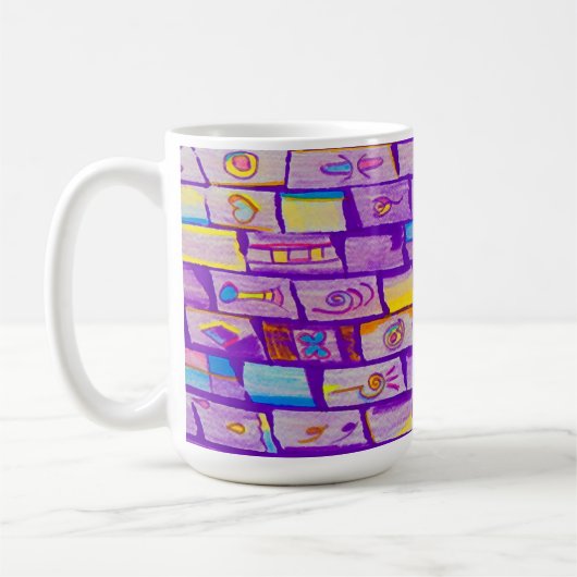 Sharp Lila Bricks Tasse (Links)