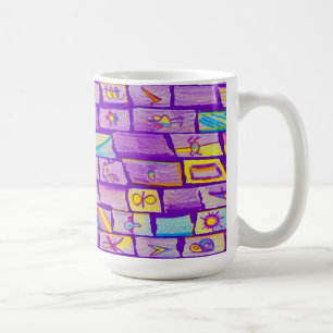 Sharp Lila Bricks Tasse