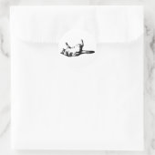 Sharp-Line Tabby Runder Aufkleber (Tasche)