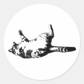 Sharp-Line Tabby Runder Aufkleber (Vorderseite)