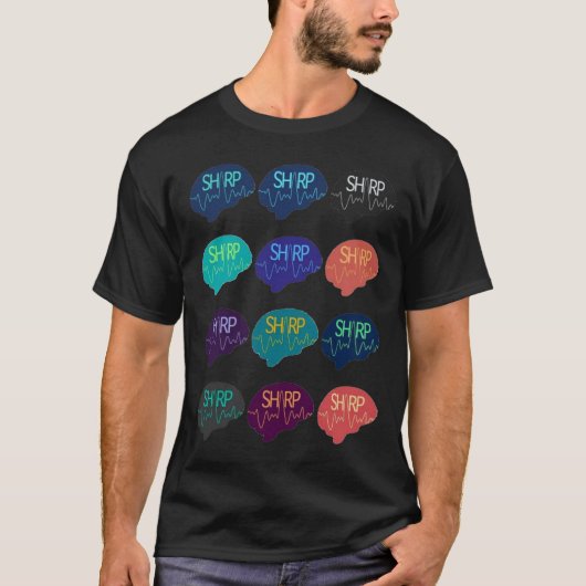 SHARP Multi Color Brain No Background T-Shirt (Vorderseite)