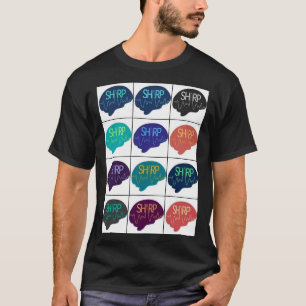 SHARP Multi-Farb-Gehirne T-Shirt