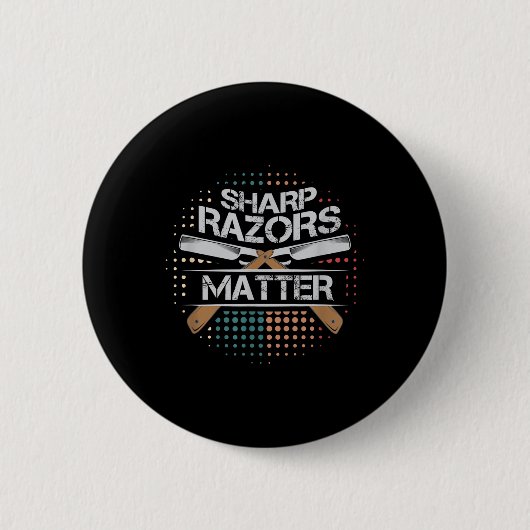 Sharp Razors Barbers Shop Shave Gift Button (Vorderseite)
