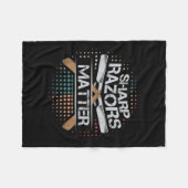Sharp Razors Barbers Shop Shave Gift Fleecedecke (Vorderseite (Horizontal))